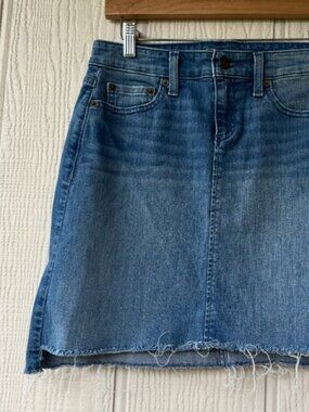 Denim mini skirt😀